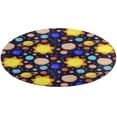 thumbnail image 5 of Colorful Cool Planet Round Carpet Circle Rug Outdoor Patio Area Rug Washable Large Area Rugs Hallway Room Decor Fitness Mats, 5 of 8