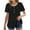 Black, variant on Posijego Women's Casual Tunic Tops with Leggings Round Neck Dressy Button Pleated Loose Blouses Summer Clothes