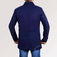 thumbnail image 3 of Blue Long Coat Cotton Jacket For Men Long Coat Cotton Coat For Men Blue Cotton Coat Men Long Cotton Coat Casual Jacket For Men Buttoned Coat size XXXL, 3 of 5