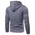 thumbnail image 3 of Women`s Multiple Color Fashion Gracefulness Individually Polyester Splice Hooded Pullover(Gray,3XL), 3 of 6