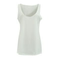 thumbnail image 4 of Homenesgenics Tank Tops for Women under $5 Fashion Sexy Solid Color Camisole Loose Casual T-Shirt Women's Clothing White M, 4 of 7