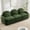 Green, variant on Teddy Fabric Soft Cloud-like 3-Seat Sofa,Curved Backrest and Armrest with Curved Lumbar Pillows, Modular 3 Seater Couch with Supportive Double-layer cushion, Camel