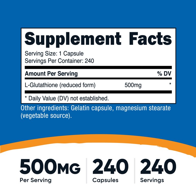 nutricost glutathione capsules 500mg Nutricost Glutathione Capsules 500mg, 240 Capsules