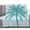 Teal, Aqua, White, variant on Flannel Throw Blanket for Couch Sofa Bed,Summer Tropical Coconut Tree Soft Cozy Warm Fuzzy Blanket 40x50in