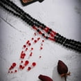 thumbnail image 4 of Top-kevin Gothic Blood Drop Fringe Necklace,Vintage Crystal Blooddrip Choker Punk Style Multi-layered Pearl Beaded Necklaces Goth Vampire Clavicle Halloween Jewelry Decorations, 4 of 7