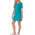 thumbnail image 4 of Camisón T-shirt de mujer INSPIRE CHIC, vestido de pijama, colorido, a rayas, de manga corta, bata de noche, talla S, azul, 4 of 6