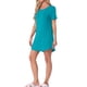 thumbnail image 4 of Camisón T-shirt de mujer INSPIRE CHIC, vestido de pijama, colorido, a rayas, de manga corta, bata de noche, talla S, azul, 4 of 6