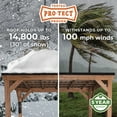 thumbnail image 4 of Backyard Discovery Arcadia 24'x12' Cedar Wood Gazebo, Galvanized Steel Roof, PowerPort, 4 of 10