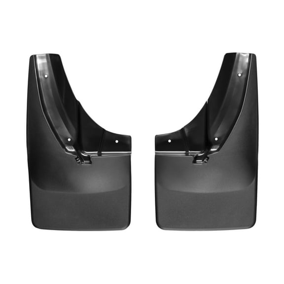 WeatherTech Custom No Drill Splash Guard MudFlaps compatible with Ram 2500/3500, Ram Truck 2500/3500, Front Pair - Black