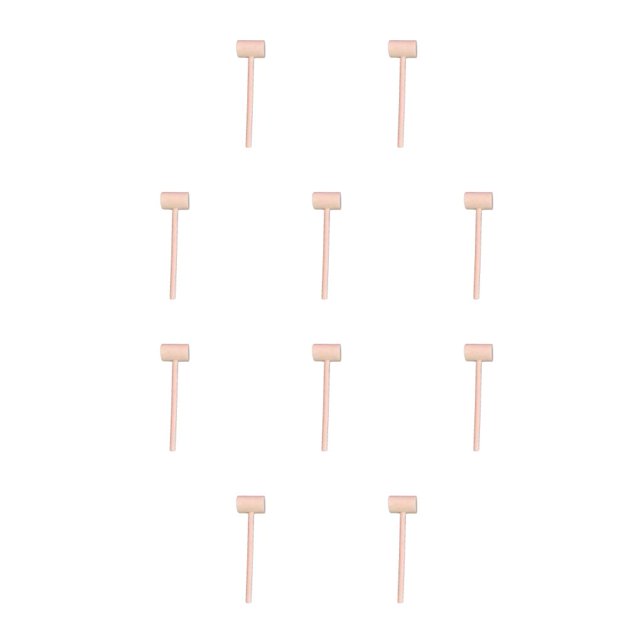 Bewildely Paquete de 10 martillos de madera, mazos de dura, reemplazo de marisco, galletas, juguetes, decoración de fiestas, manualidades, redondo 10piezas Bewildely CBP483812