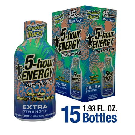 5-hour ENERGY Shot, Extra Strength, Tropical Burst, 15 Count