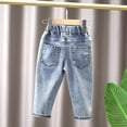 thumbnail image 2 of Kids Baby Girls Casual Clothes Jeans Trousers Toddler Infant Denim Clothing Pants Children Bottoms 1 2 3 4 5 6 7 Years, 2 of 6