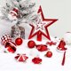 thumbnail image 3 of 2022 Bestseller 30-170mm 70 Uds rojo y blanco claro irrompible decoración navideña adornos bola de Navidad, 3 of 4