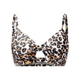 thumbnail image 4 of Afdoent Bikini Tops For Women Ruffle Flounce Bikini Leopard Print Swimsuit Top Bathing Suits Top Only, 4 of 5