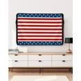 thumbnail image 5 of 4th of July Red Outdoor TV Cover 30 to 32 Inch Weatherproof, Blue Independence Day Striped Star 600D Oxford TV Covers with Waterproof Zipper, Outside Flat TV Screen Protector Size 30"W x 19"H x 4.5"D, 5 of 7