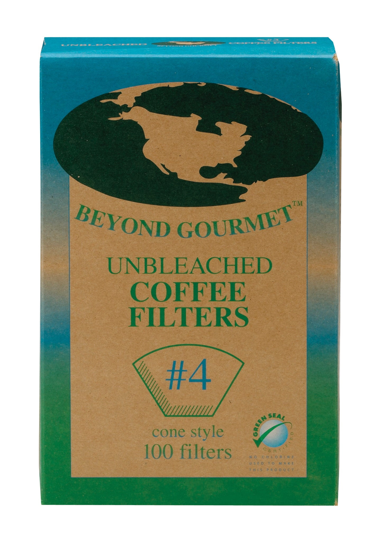 Beyond Gourmet #4 Cone Coffee Filters, Unbleached, 100 Ct