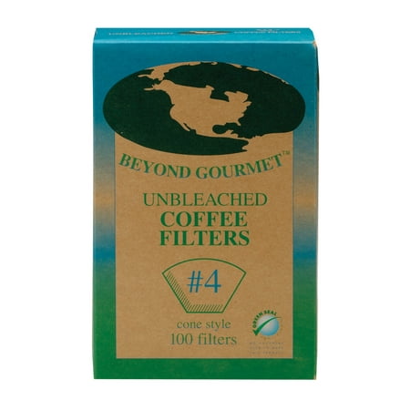 Beyond Gourmet #4 Cone Coffee Filters, Unbleached, 100 Ct