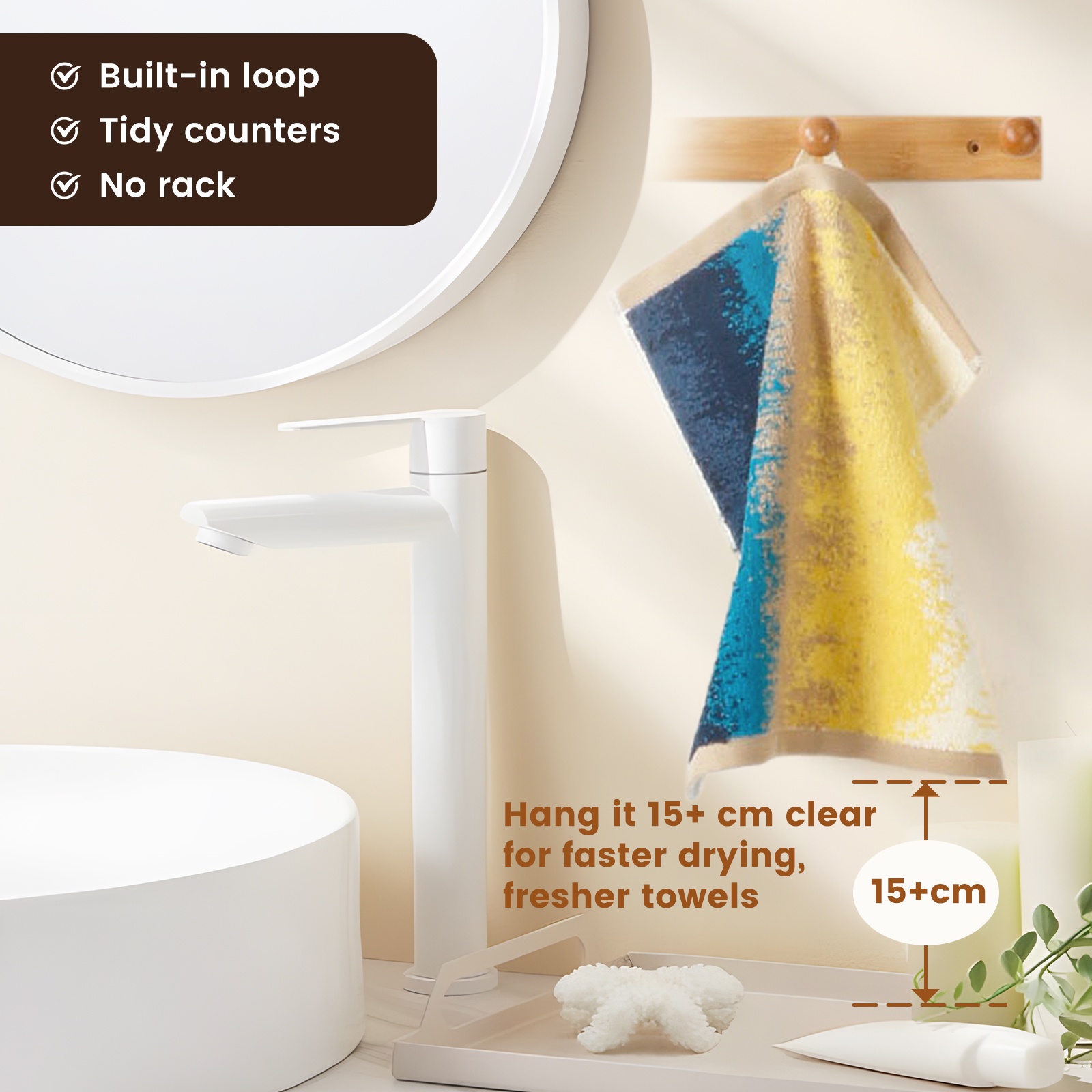 SEMAXE Washcloths 12-Pack 13x13 Inch: 100% Organic Cotton Face Towels | Ultra Soft, Quick-Dry & Super Absorbent for Bathroom, Gym, Spa & Hotel | Zero Lint, Lightweight & Bulk Pack, Pattern Beach