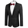 thumbnail image 4 of COOFANDY Men's Floral Tuxedo Jacket Luxury Embroidered Wedding Blazer Dress Suit for Party Dinner, 4 of 9
