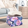 thumbnail image 3 of Yayeee Collapsible Cube Storage Bin with Lid Fabric Closet Decorative Basket with Handles, Colorful Art Flowers, 3 of 7