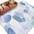 thumbnail image 3 of 5x7 Area Rugs, Blue Non-Skid Rubber Backing Large Rectangle Rugs - Living Room Bedroom Home Office, Watercolor Abstract Geometric Art Indoor Floor Mat Carpets Washable Rug, 3 of 9