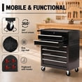 thumbnail image 6 of Memoryfield Rolling Tool Chest, 6 Drawer Tool Storage Cabinet with Locking System, Tool Cart Organizer for Garage Workshop, Black, 6 of 7