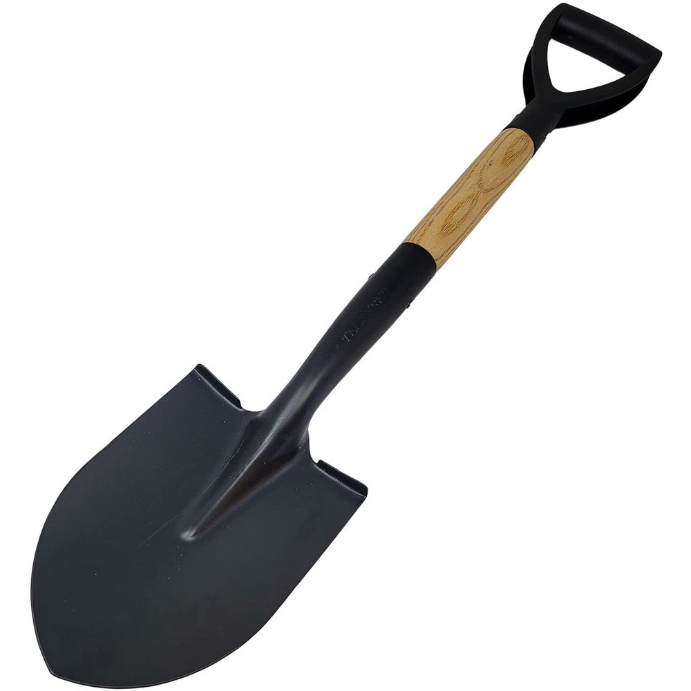 Pointed Blade Garden Shovel 27 Inches Long with Wooden Shaft