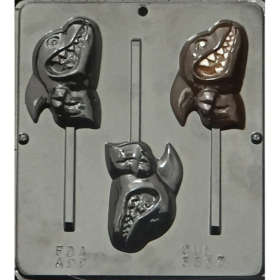 3357 Shark Pop Lollipop Chocolate Candy Mold