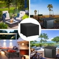 thumbnail image 6 of NASUM Fire Pit Cover Square 33x33 inch Waterproof 420D Heavy Duty Patio Gas Table Cover Firepit Table Cover with Thick PU Coating - Black, 6 of 8