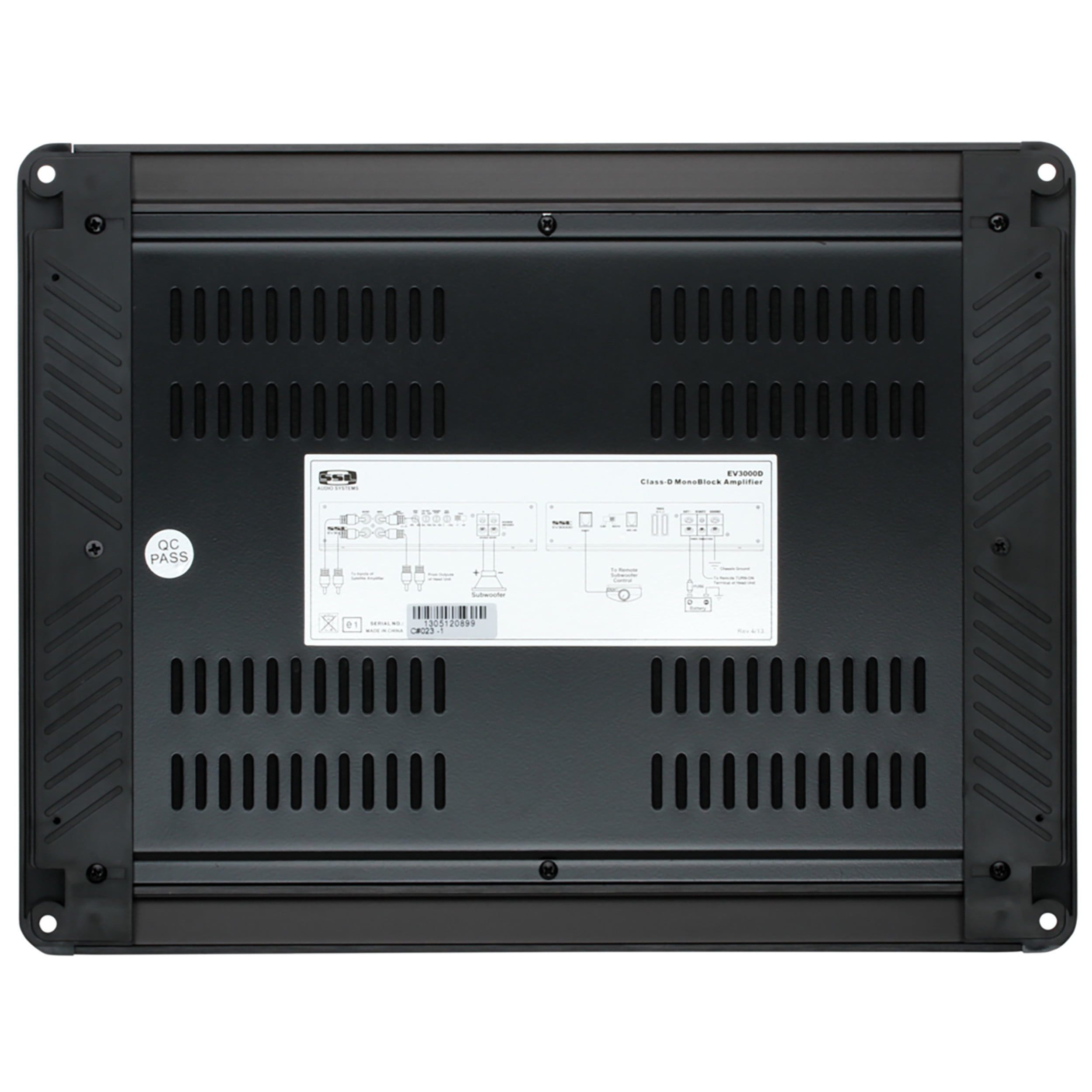 Sound Storm Laboratories EV3000D Evolution Series Car Audio Amplifier – 5000 High Output, Class D, Monoblock, 1 Ohm, Low Level Inputs, Low Pass Crossover, Hook Up To Stereo and Subwoofer
