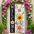 thumbnail image 6 of Yatrandify Decorative Design Welcome Banner Garden Theme Floral Decoration Colorful Flowers for Home Entrance Outdoor Decoration Front Porch, 6 of 7