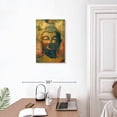 thumbnail image 3 of Elephant Stock Distressed Buddha Head Wall Art - Vertical Canvas Wall Art - Living Room Wall Decor - People Canvas - Brown And Gray Decor - 16" x 24", 3 of 8