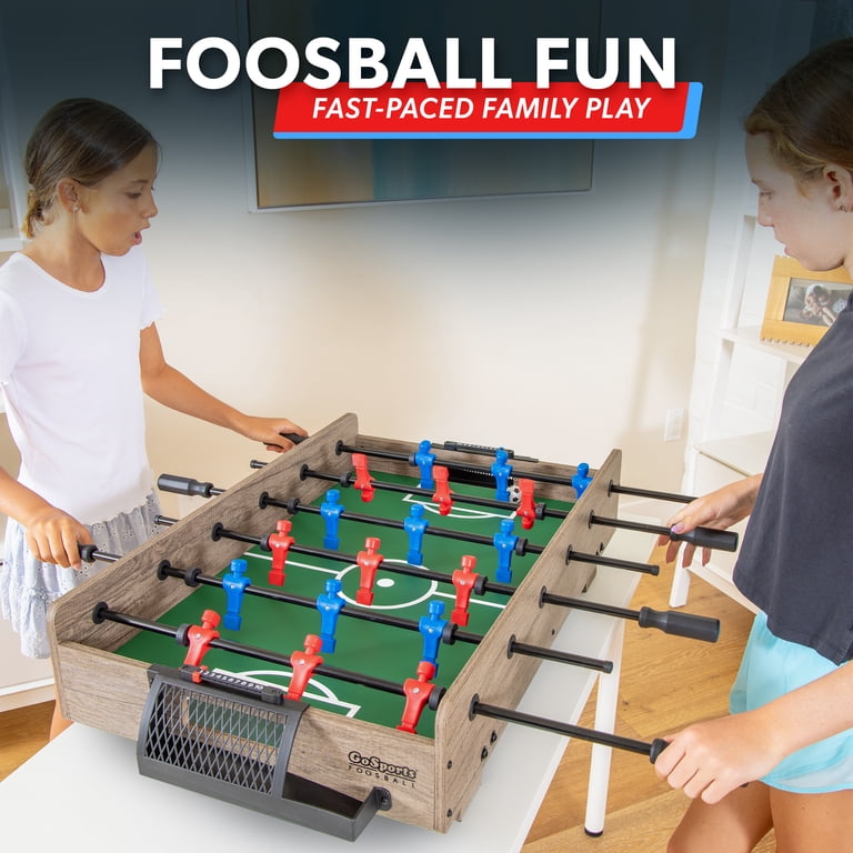 GoSports Tabletop Foosball Game, 32 Inch Mini Foosball Table, Oak