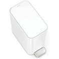 thumbnail image 5 of Small Bathroom  with Lid, Stainless Steel Waste Basket, 5 Liter / 1.3 Gallon, White, 5 of 7