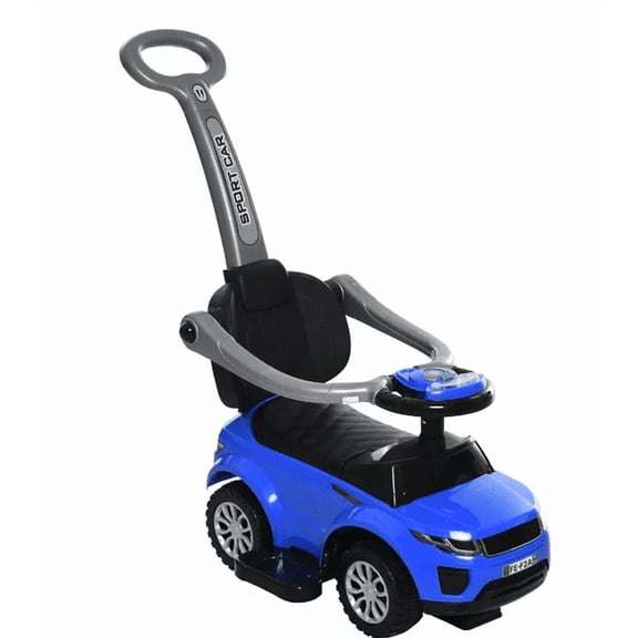 Aosom Blue 3 In 1 Ride on Push Cars for Toddlers with Horn Music Light Function