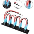 thumbnail image 4 of Panel de interruptores basculantes con 5 interruptores de palanca con encendido y apagado cableados para vehículos de 12 V y 24 V, remolques, camiones y todoterrenos, 4 of 5