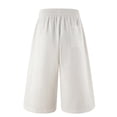 thumbnail image 4 of Ceisia Men's All-Season Solid Color Wide Gift Leg Pants Elastic Drawstring Waist Zipper Button Pockets for Outdoor Casual Daily Work Wear, 4 of 9