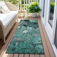 thumbnail image 6 of Addison Rugs Chantille Indoor/Outdoor Transitional Floral Teal Washable Runner Rug, 2'3" x 7'6", 6 of 6