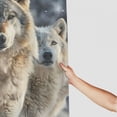 thumbnail image 3 of Orinice Wolves Snow Wildlife Bathroom Decor Set with Hooks, Colorful Luxurious Graphic Print Polyester Fabric Shower Curtain for Home Bathtubs 36x72, 3 of 7