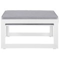 thumbnail image 2 of Modway Fortuna Ottomane de Patio Moderne en Aluminium, Fini Blanc/gris, 2 of 3
