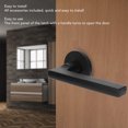 thumbnail image 3 of Poignée de Porte à Levier d'Entrée, Poignée Confortable Antichoc Serrure de Porte 2 Pcs pour Chambre, 3 of 8