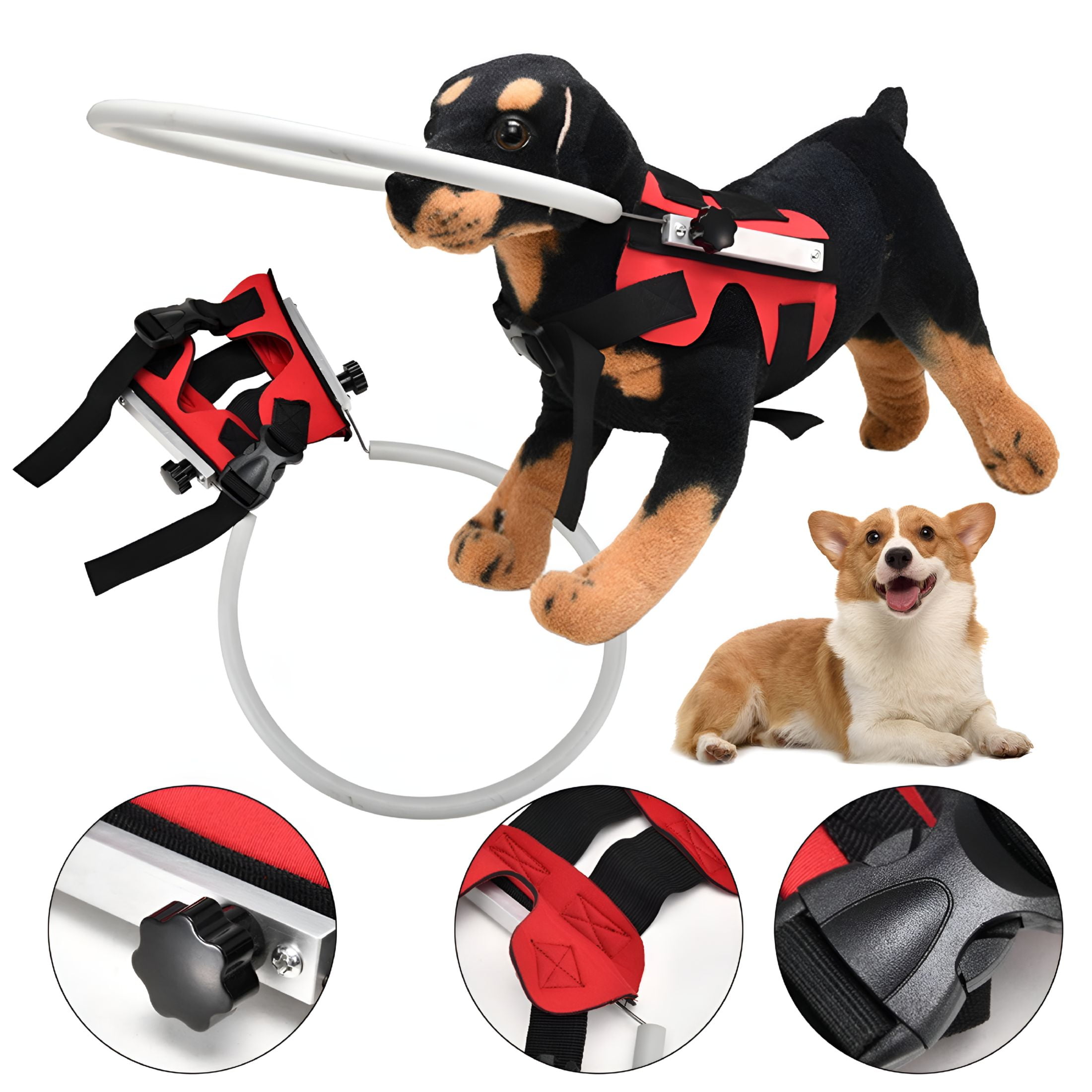 GASTROPOD Adjustable Blind Halo for Dogs Cats Pet Harness Guide Device Halo Dog Collar