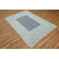 thumbnail image 4 of Casavani Handblock Printed Cotton Kilim Rug 9x12 Area Rug Blue Area Living Room Bedroom Dining Room Rug, 4 of 6
