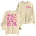 thumbnail image 1 of Chandails Molletonnés pour Femmes « In My Girl Mom Era » à Imprimé d'Automne, Chandail à Col Rond à Manches Longues, Chandail Décontracté à Enfiler, Chandail à Capuchon « Mama », Grande Taille, Chandail Femme Beige m, 1 of 3