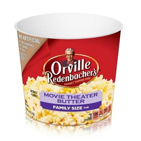 - (4 Pack) Orville Redenbacher's Movie Theater Butter Popcorn Tub, 3.9 Ounce