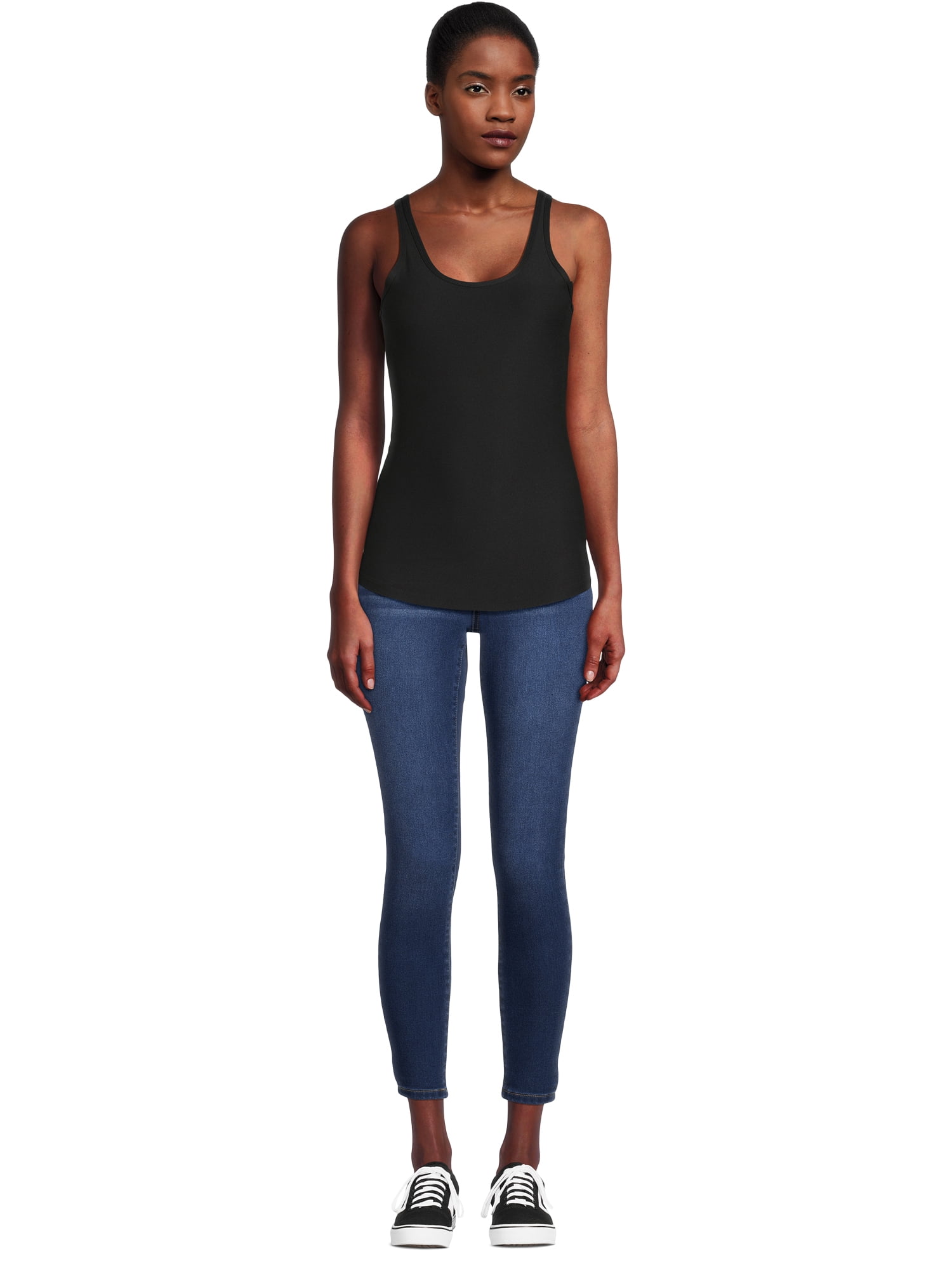 No Boundaries Juniors Scoop Neck Tank Top, 3 Pack, Sizes XS-XXXL
