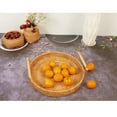 thumbnail image 2 of kurtrusly Storage Tray Decorative Woven Round Serving Tray for Fruit Bread Food, 2 of 9