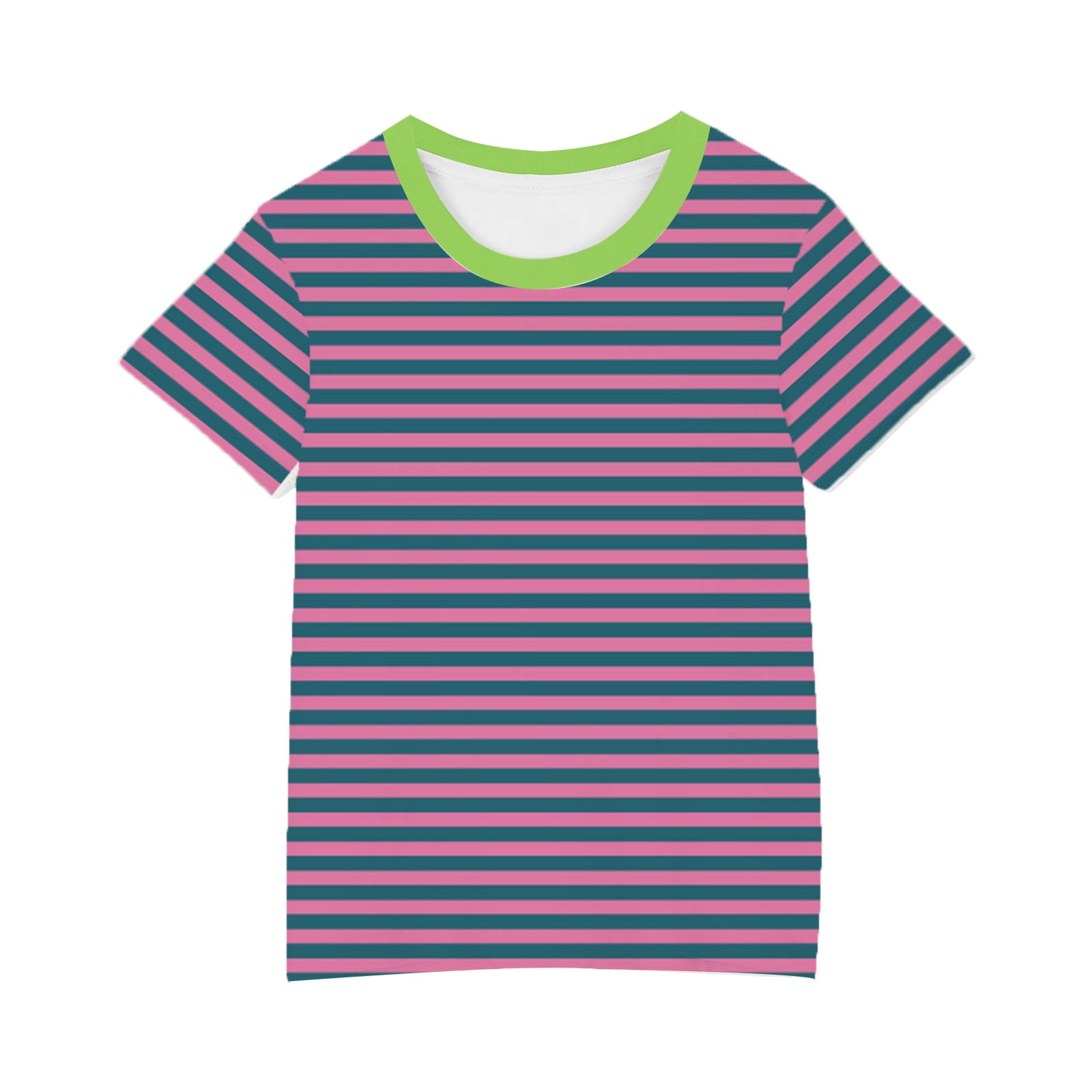 T-shirt Fille été 100% Coton - Col Rond, Manches Courtes, Imprimé 'Have A Good Day' Fleuri, Coupe Ample Et Confortable