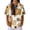 Brown, variant on Plus Size Women Waffle Knit Fall Tops Button Down Polo Shirts Long Sleeve V Neck Loose Fit Tun