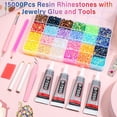 thumbnail image 4 of Kit de diamantes de imitación Audab Multicolor de 4 mm AB con 16000 piezas y pegamento de 60 ml, 4 of 7